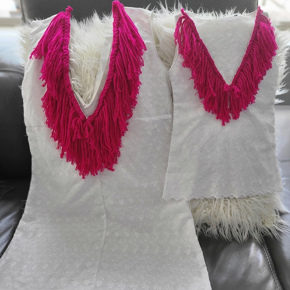 Handmade beach dress mom and daughter